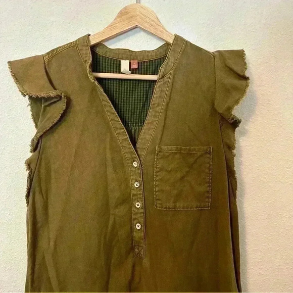 PILCRO - Green Cap Sleeve Dress - Picture 2 of 7